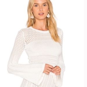 ISO LPA Revolve Top 242 Crochet Bell Sleeve Crop Top